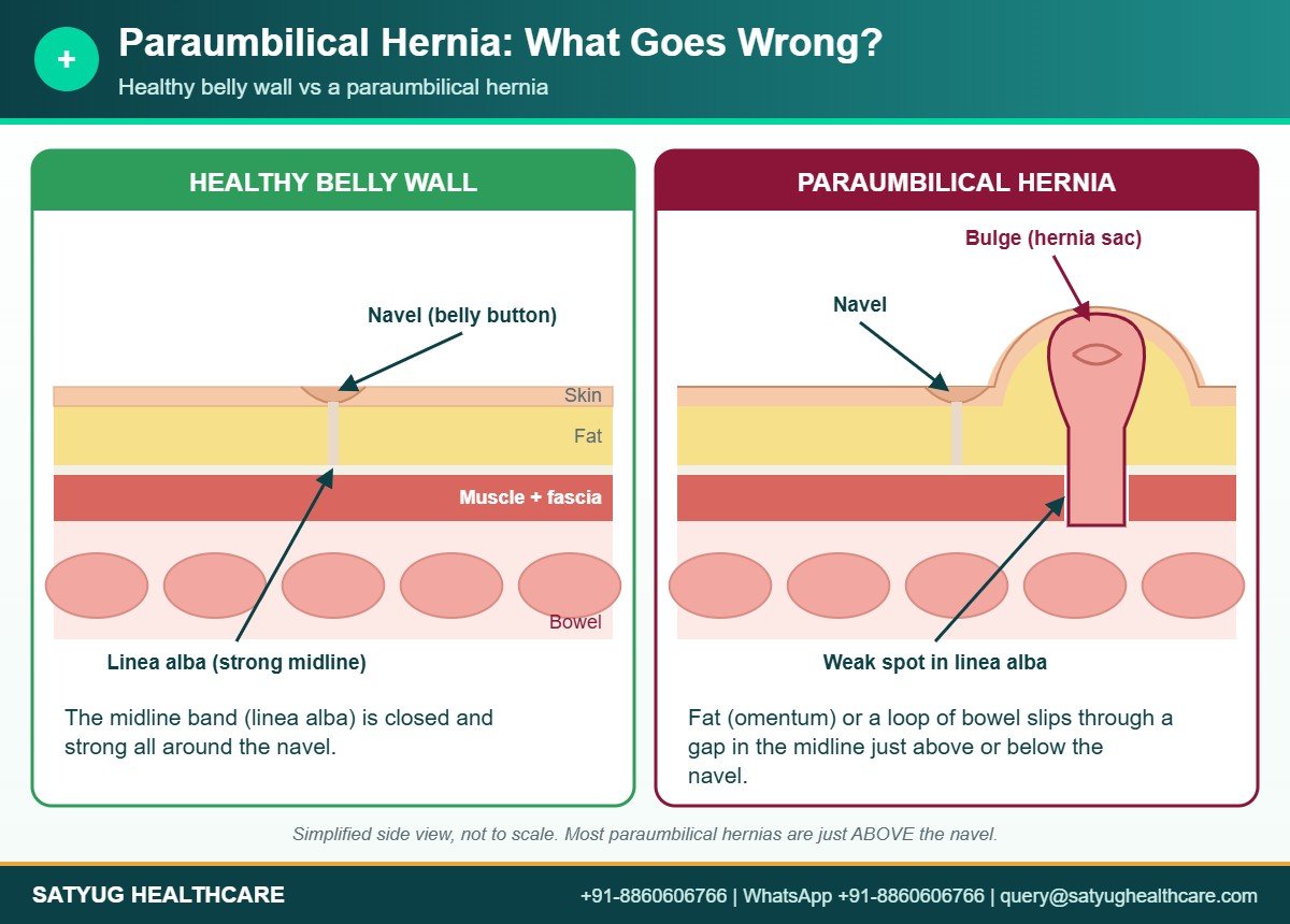 Paraumbilical Hernia: Causes, Symptoms, Surgery & Cost in India