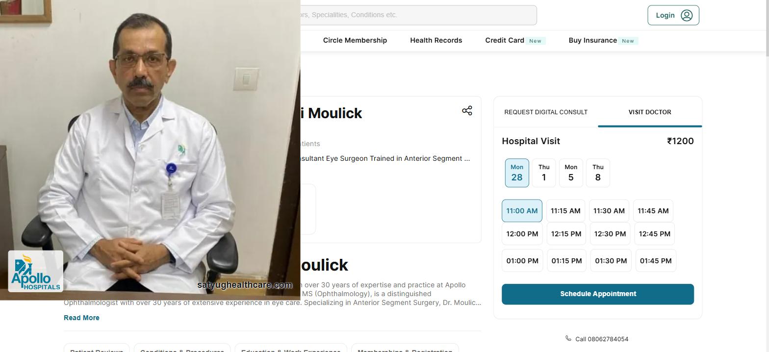 Dr. Brig Parthasarathi Moulick is Specialist at Apollo Gleneagles Hospitals