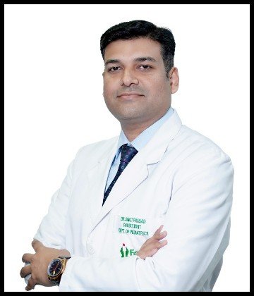 Dr. Ankit Prasad is Paediatrician at Fortis Hospital, Sector 62, Noida
