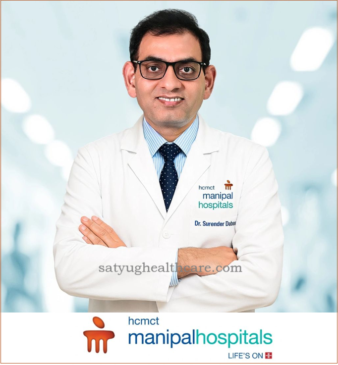 Dr. Surender Kumar Dabas is Surgical Oncology & Robotic Surgeon at Manipal Hospitals Dwarka Delhi, India