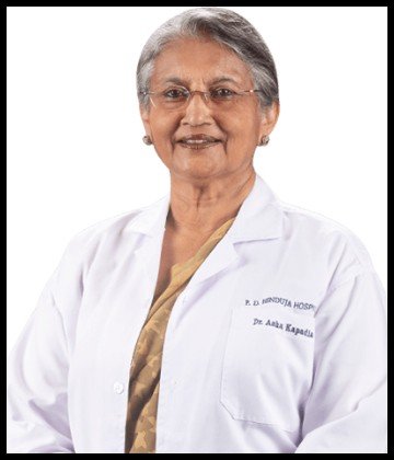 Dr. Asha Kapadia is Medical Oncologist at P. D. Hinduja Hospital, Mahim, Mumbai