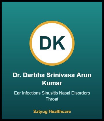 Dr. Darbha Srinivasa Arun Kumar is ENT Surgeon at Rainbow Children's Hospital and BirthRight by Rainbow, Rajahmundry