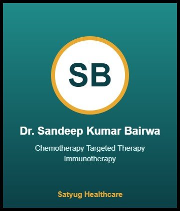 Dr. Sandeep Kumar Bairwa is Medical Oncologist at NIMS Hospital, Shobha Nagar, Jaipur
