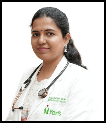 Dr. Sunisha Arora is Paediatric Haemato-Oncologist at Fortis Memorial Research Institute, Sector 44, Gurugram