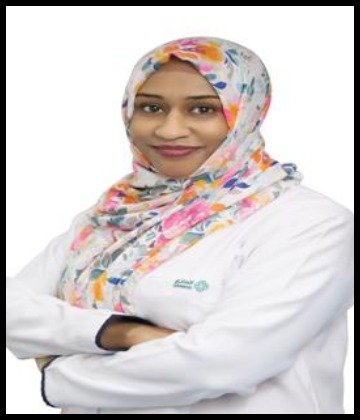 Dr. Rihab Mubarak Ahmed is Dentist at Almana Medical Center Rakah, Al Khobar