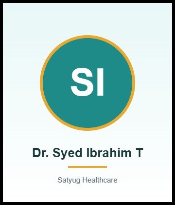 Dr. Syed Ibrahim T is Neurosurgery Specialist at SIMS Hospital, Vadapalani, Chennai, Tamil Nadu, India