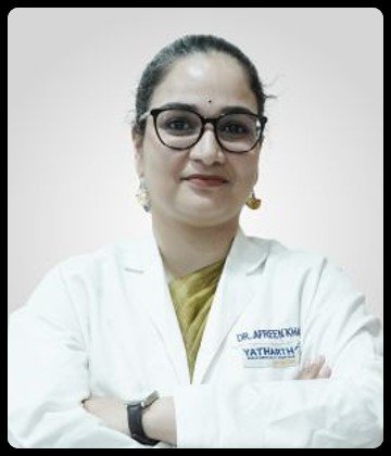 Dr. Afreen Khan is Obstetrician & Gynaecologist at Yatharth Super Speciality Hospital, Greater Noida