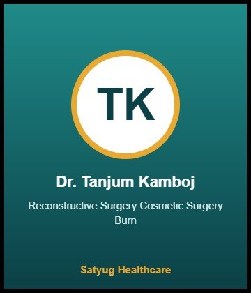 Dr. Tanjum Kamboj is Plastic Surgeon at Kailash Hospital, Jogiwala, Dehradun