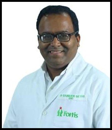 Dr. Sameer Sethi is ENT Surgeon at Fortis Hospital, Shalimar Bagh, New Delhi