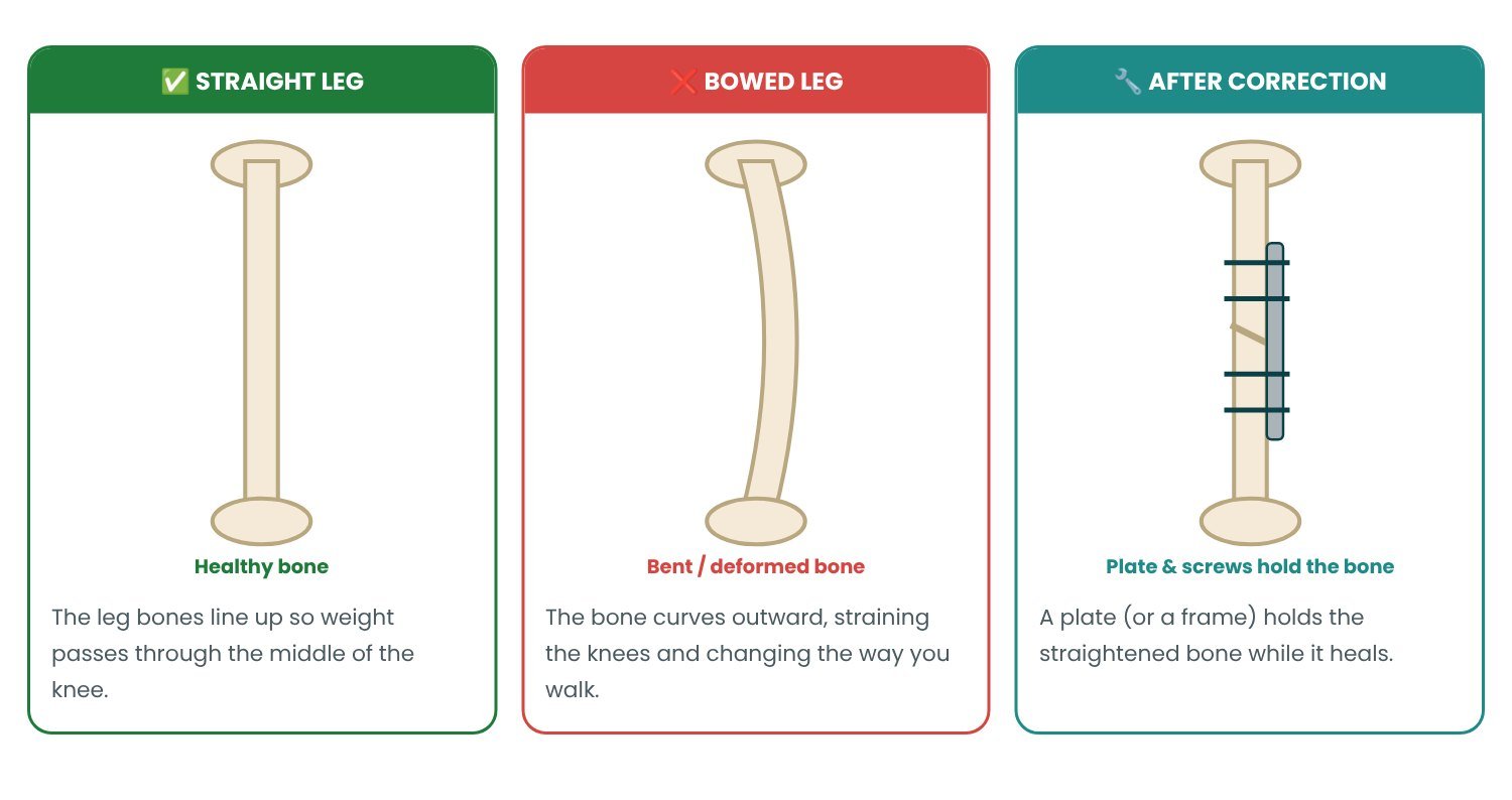 Bow-Leg Correction: normal vs abnormal explained in pictures