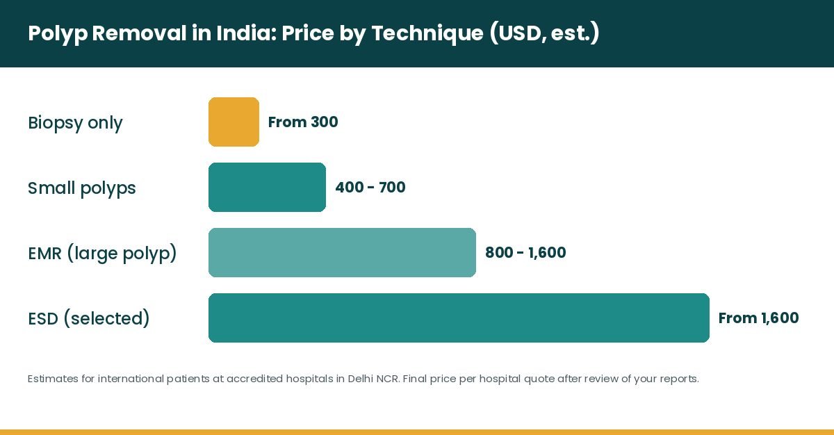 Polypectomy price in India by technique Polypectomy price in India by technique